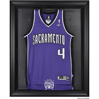 Vitrine de présentation du maillot avec logo de l'équipe Sacramento Kings 1994-2016 en bois dur avec cadre noir
