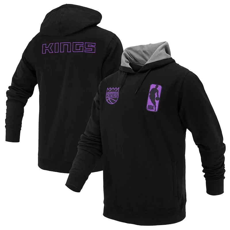 Unisex FISLL Black Sacramento Kings Logoman Shadow Collection Pullover Hoodie