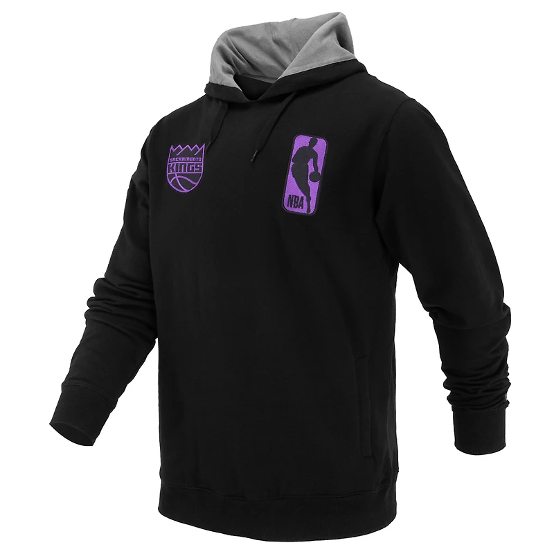 Unisex FISLL Black Sacramento Kings Logoman Shadow Collection Pullover Hoodie