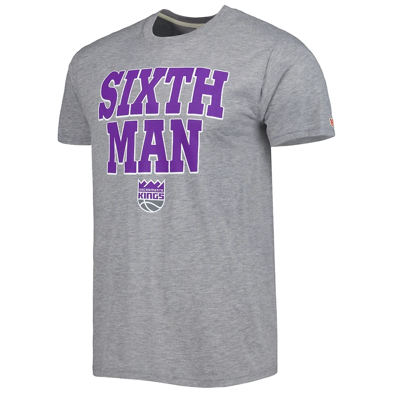 Unisex Homage Heather Gray Sacramento Kings Hometown Hyper Local Tri-Blend T-Shirt