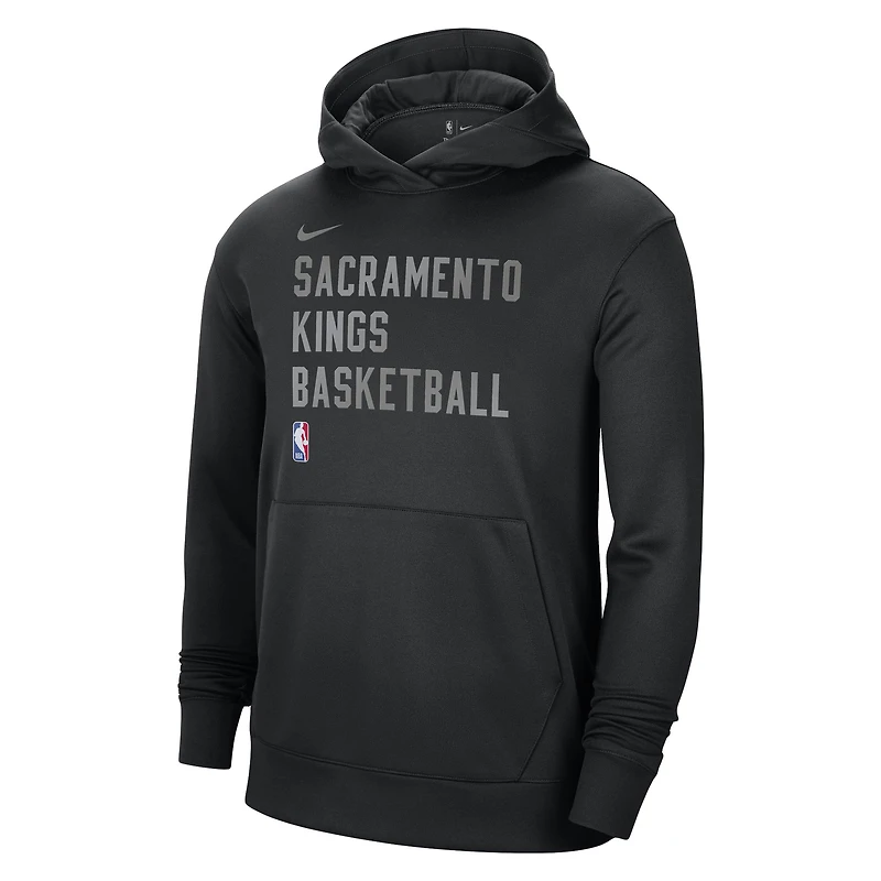 Unisex Nike Black Sacramento Kings 2023/24 Performance Spotlight On-Court Practice Pullover Hoodie