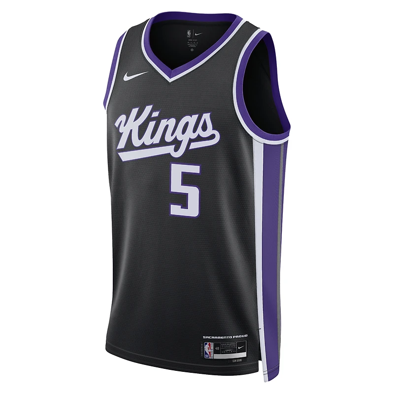 Unisex Nike Darius Acuff Jr. Black Sacramento Kings Swingman Jersey - Icon Edition