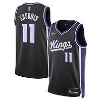 Maillot de joueur unisexe Nike Domantas Sabonis noir des Sacramento Kings Swingman - Édition Icon