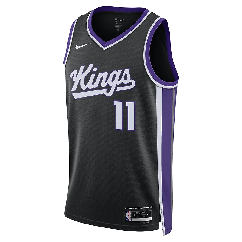 Maillot de joueur unisexe Nike Domantas Sabonis noir des Sacramento Kings Swingman - Édition Icon