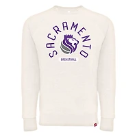 Unisex Sportiqe Cream Sacramento Kings Harmon Super Soft Tri-Blend Raglan Pullover Sweatshirt