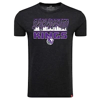 T-shirt triple mélange confortable et super doux Sportiqe Heather Black Sacramento Kings unisexe