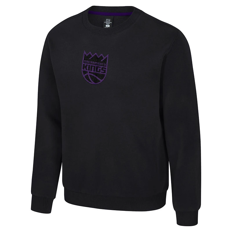 Unisex Stadium Essentials Black Sacramento Kings Club Level Chenille Sweatshirt