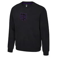 Unisex Stadium Essentials Black Sacramento Kings Club Level Chenille Sweatshirt