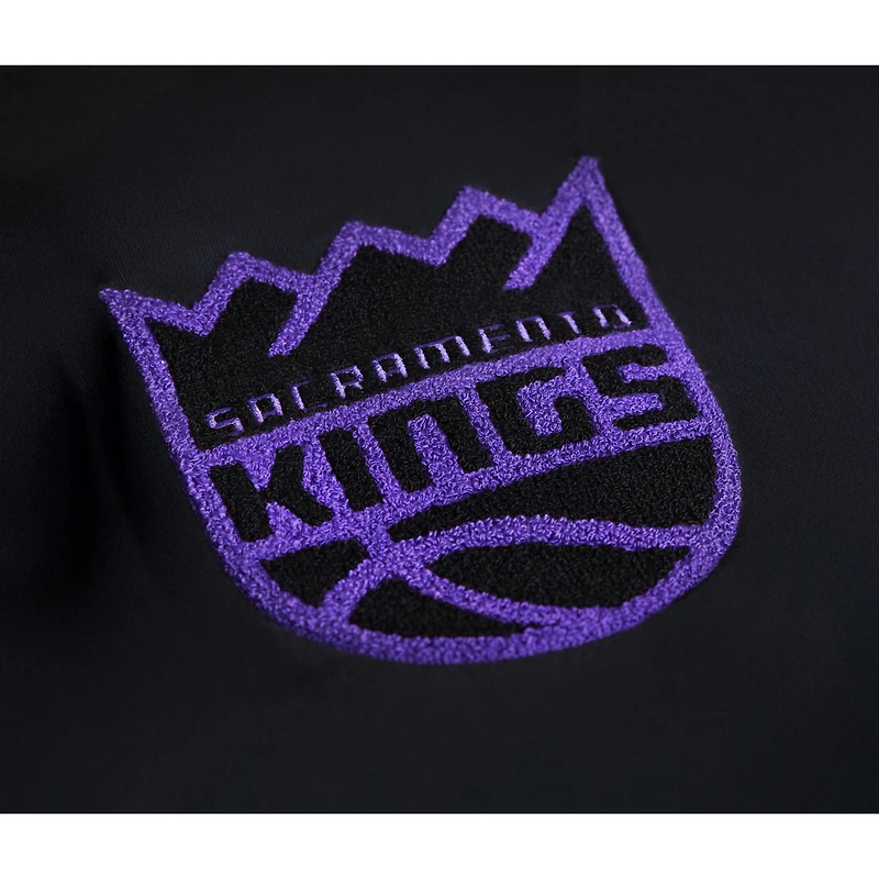 Unisex Stadium Essentials Black Sacramento Kings Club Level Chenille Sweatshirt