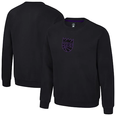 Unisex Stadium Essentials Black Sacramento Kings Club Level Chenille Sweatshirt