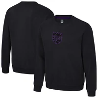 Unisex Stadium Essentials Black Sacramento Kings Club Level Chenille Sweatshirt