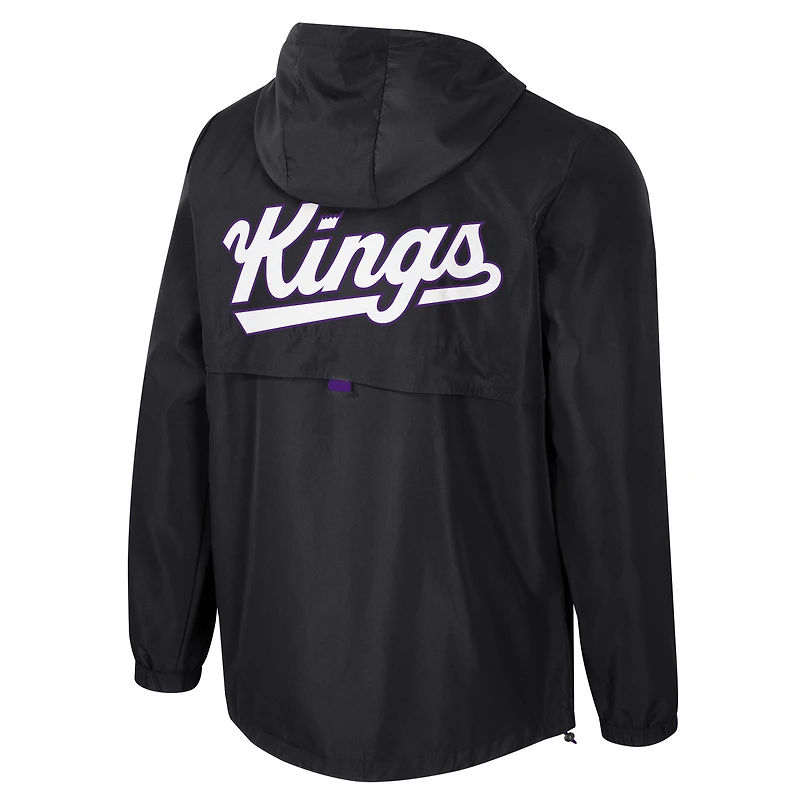 Unisex Stadium Essentials Black Sacramento Kings Compete Quarter-Zip Hoodie Jacket