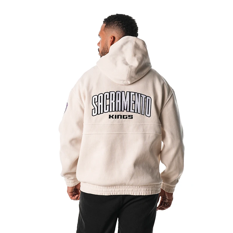 Unisex The Wild Collective  Cream Sacramento Kings Corduroy Tri-Blend Pullover Hoodie