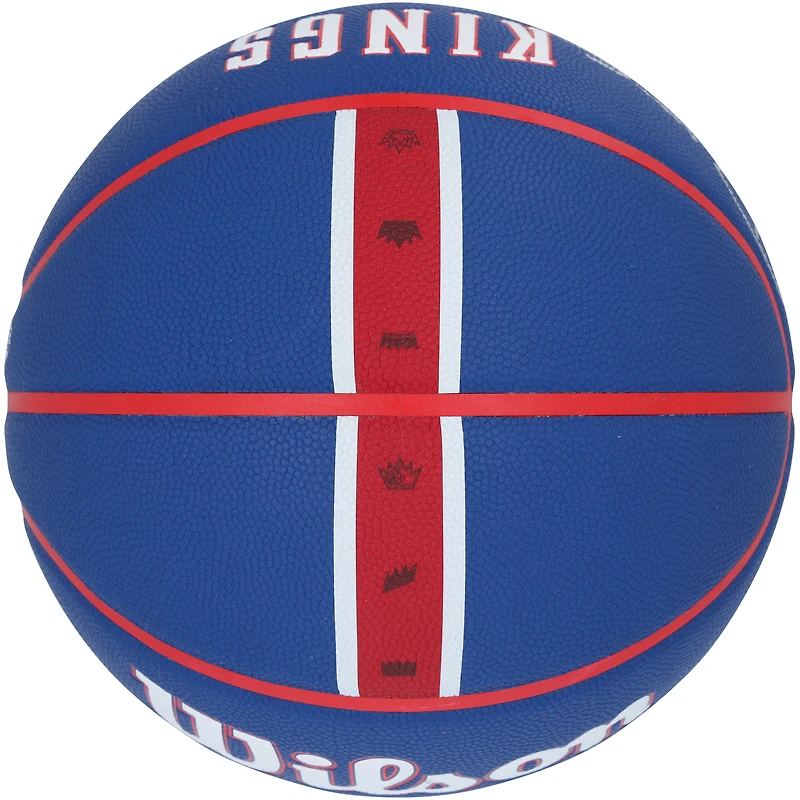 Ballon de basket-ball de collection Wilson 2024-25 autographié par Vlade Divac Sacramento Kings City Edition