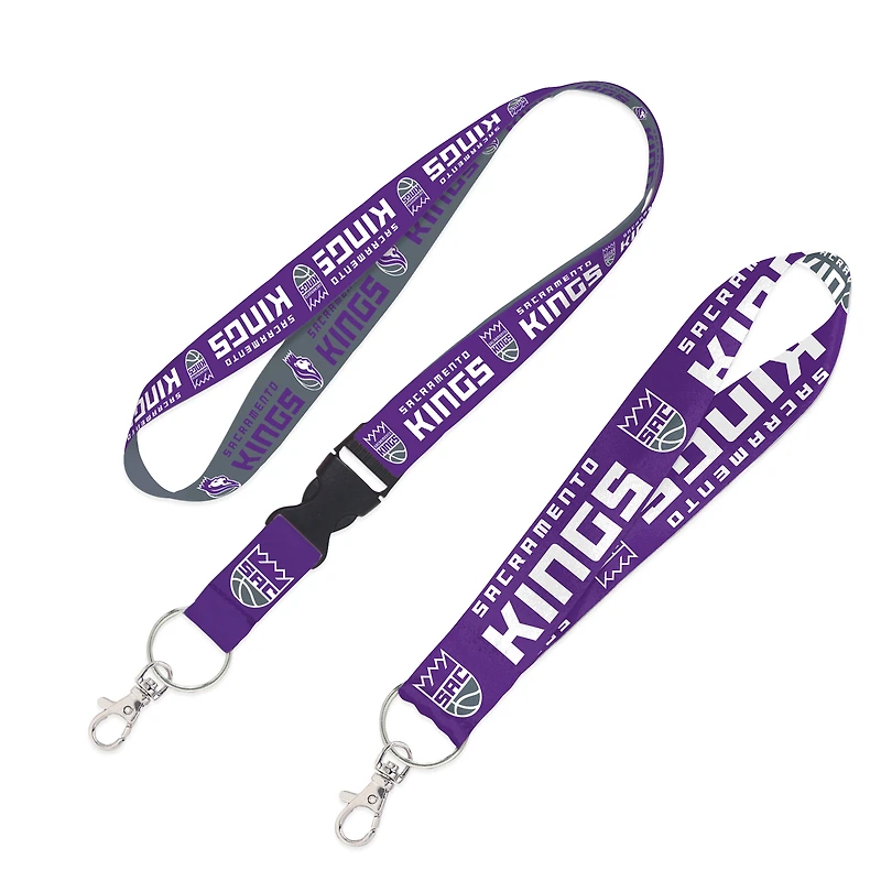WinCraft Sacramento Kings Lot de 2 cordons avec boucle amovible et sangle pour clés