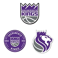 Lot de 3 aimants de réfrigérateur haut de gamme WinCraft Sacramento Kings