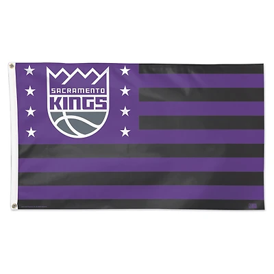 WinCraft Sacramento Kings 3' x 5' Single-Sided Deluxe Patriotic Americana Flag