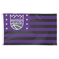 WinCraft Sacramento Kings 3' x 5' Single-Sided Deluxe Patriotic Americana Flag