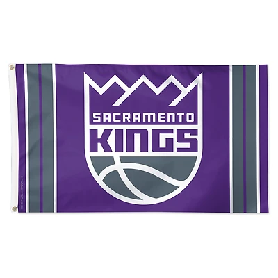 Drapeau WinCraft Sacramento Kings 3' x 5' à rayures verticales de luxe, simple face