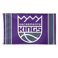 Drapeau WinCraft Sacramento Kings 3' x 5' à rayures verticales de luxe, simple face