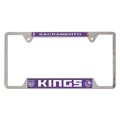 Cadre de plaque d'immatriculation en métal chromé WinCraft Sacramento Kings