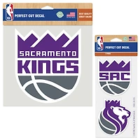 WinCraft Sacramento Kings Three-Pack Perfect Cut Decal Sheet
