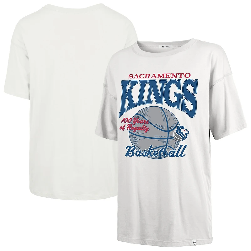 Women's '47  White Sacramento Kings City Edition Down Court Sadie T-Shirt