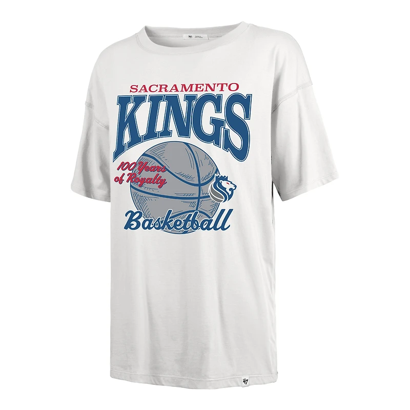 Women's '47  White Sacramento Kings City Edition Down Court Sadie T-Shirt