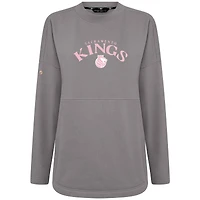 Women's Levelwear  Gray Sacramento Kings Mother's Day Beaudry Arched Pullover Sweatshirt
