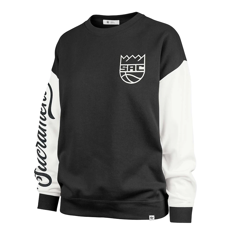 Women's '47 Oversized Pullover Sweatshirt Black Sacramento Kings  Rise Andie