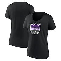 Women's Sacramento Kings Primary Logo V-Neck T-Shirt
