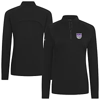 Women's Levelwear Black Sacramento Kings Flex Insignia 2.0 Quarter-Zip Top