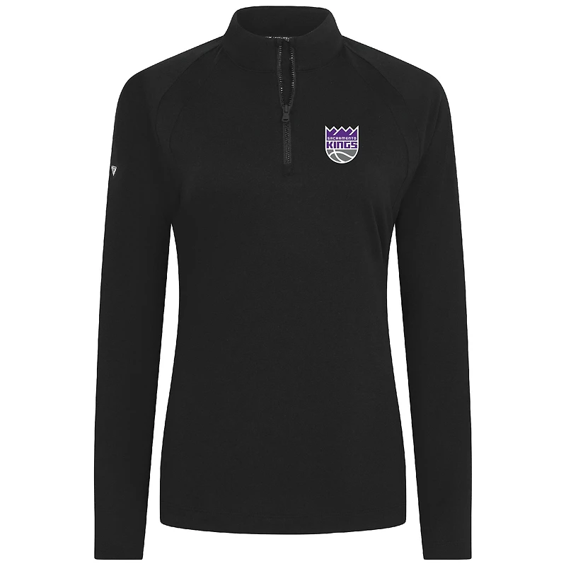 Women's Levelwear Black Sacramento Kings Flex Insignia 2.0 Quarter-Zip Top
