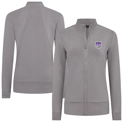Women's Levelwear Gray Sacramento Kings Shine Full-Zip Jacket