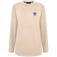 Women's Levelwear Khaki Sacramento Kings Beaudry Pullover Sweatshirt