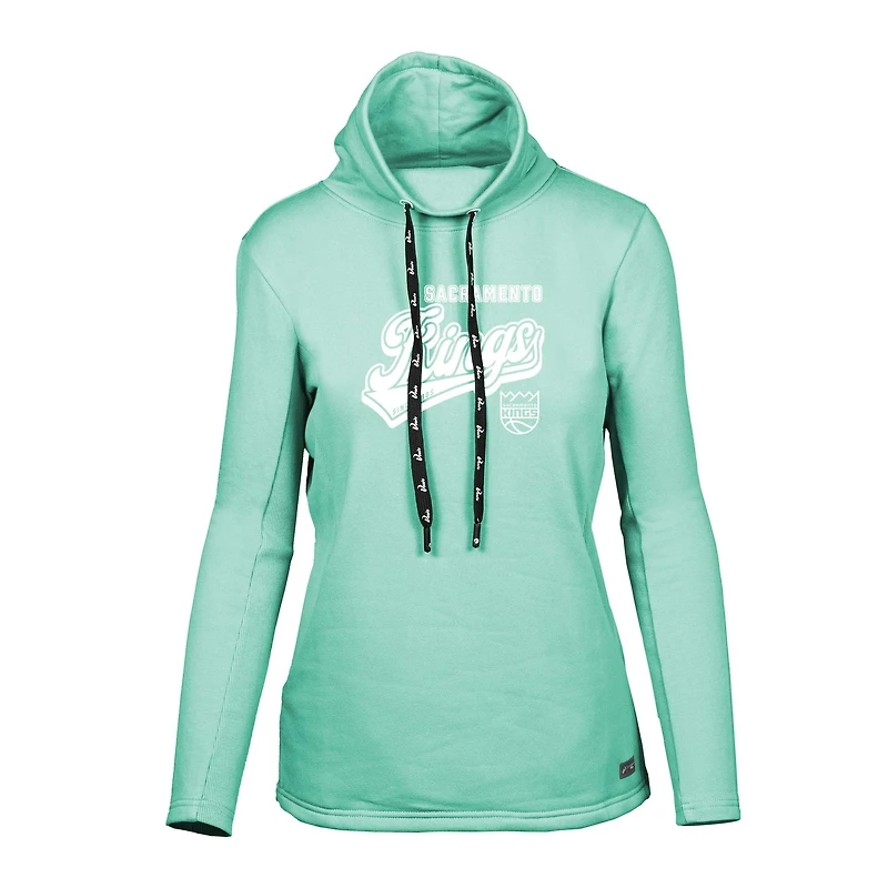 Sweat-shirt à capuche Levelwear Menthe Sacramento Kings pour femme