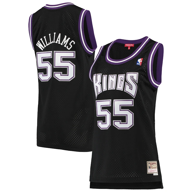 Maillot Swingman Mitchell & Ness Jason Williams noir Sacramento Kings 2000/01 Hardwood Classics pour femme