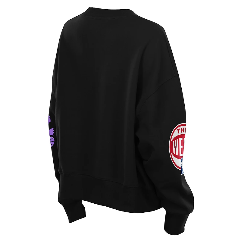 Sweat-shirt New Era noir pour femme, édition City des Sacramento Kings 2025/26