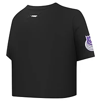 T-shirt court et boxy noir Pro Standard Sacramento Kings Jewels pour femme