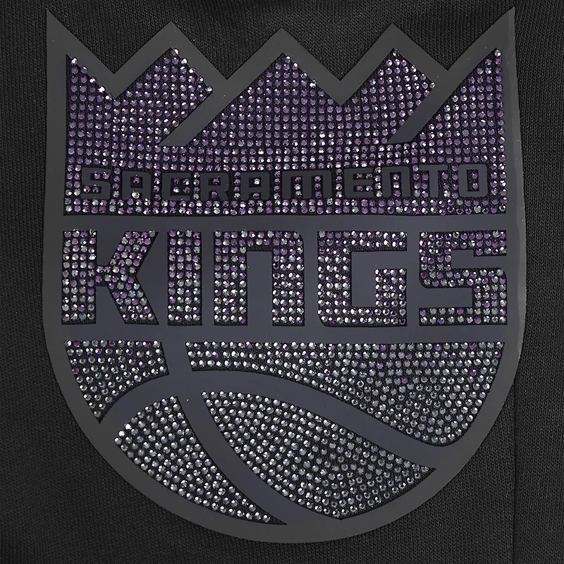 Women's Pro Standard Black Sacramento Kings Jewels Boxy Cropped T-Shirt