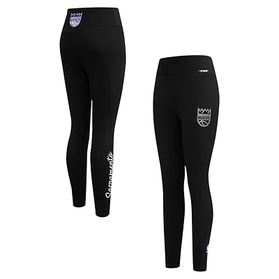 Women's Pro Standard Black Sacramento Kings Paint the City Tri-Blend Jersey Leggings