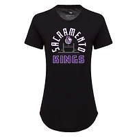 T-shirt tri-mélange super doux Sportiqe noir des Sacramento Kings Phoebe pour femmes