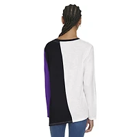 T-shirt à manches longues blocs de couleurs Amelia pour femme Tommy Jeans blanc/noir Sacramento Kings