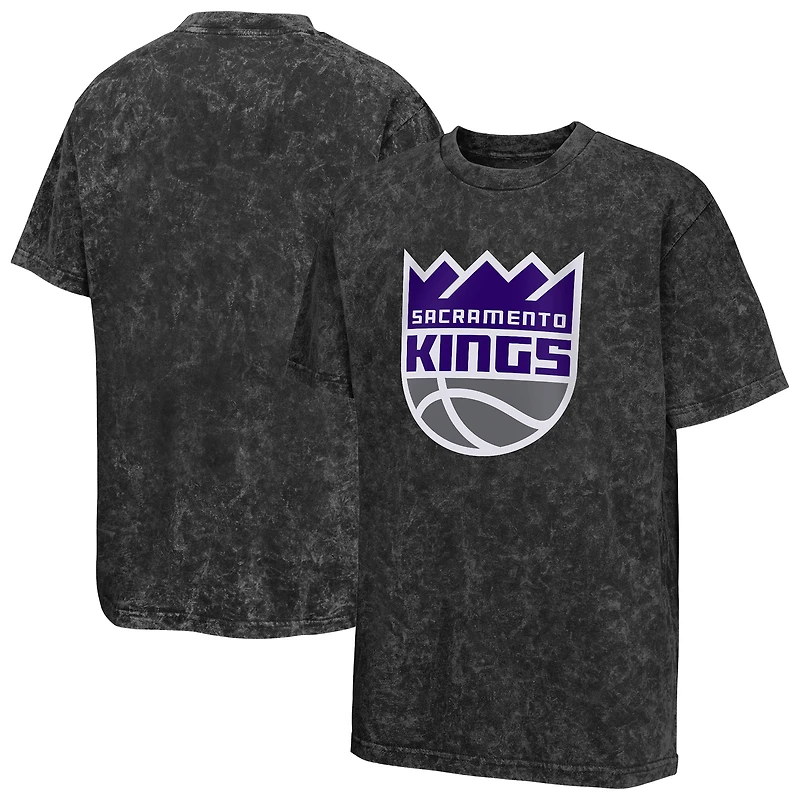 T-shirt noir robuste pour jeunes Sacramento Kings