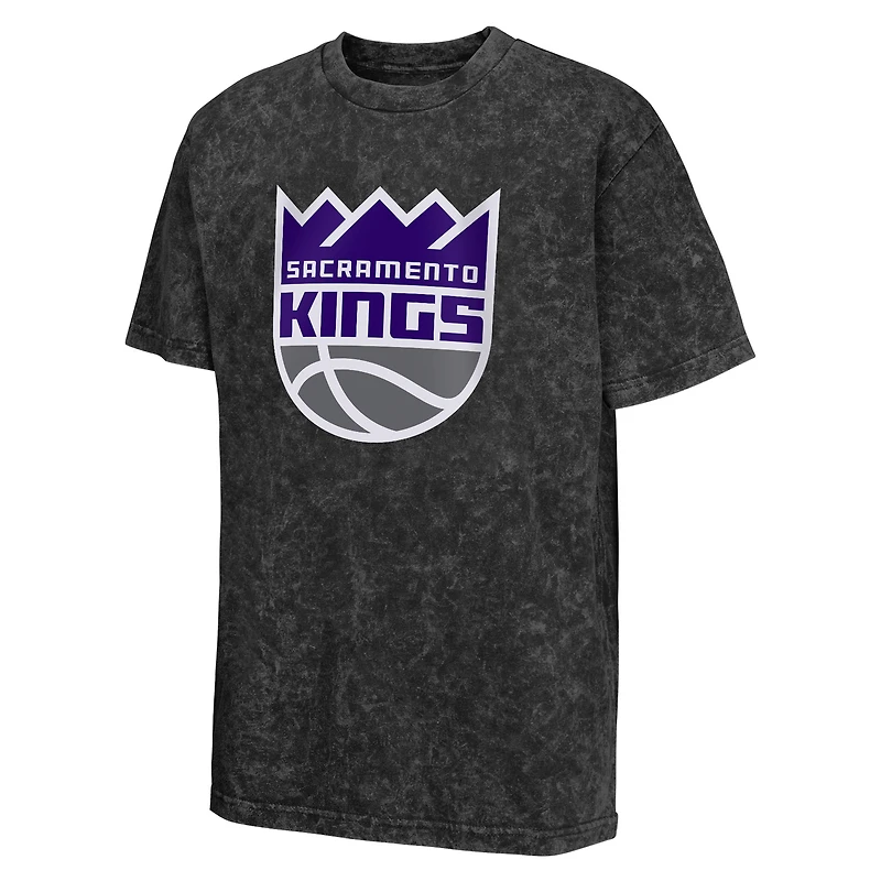 T-shirt noir robuste pour jeunes Sacramento Kings