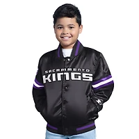 Youth Black Sacramento Kings Scrimmage Full-Snap Varsity Jacket