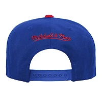 Youth Blue/Red Sacramento Kings Team Logo Two-Tone Flatbrim Snapback Hat