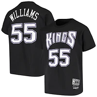 Youth Jason Williams Black Sacramento Kings Hardwood Classics Name & Number T-Shirt