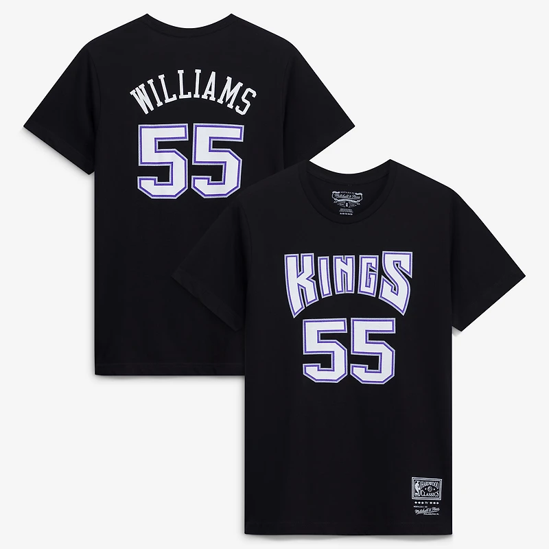 Youth Jason Williams Black Sacramento Kings Hardwood Classics Name & Number T-Shirt