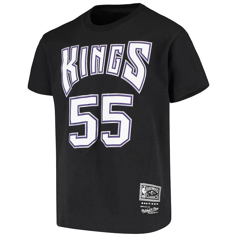 Jason Williams T-shirt noir avec nom et numéro Sacramento Kings Hardwood Classics pour jeune